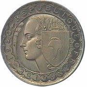100 Francs pattren of Bazor obverse image