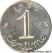 1 Centime Epi Essai in stainless steel reverse image