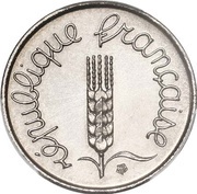 1 Centime Épi Pattern-piédfort en acier obverse image