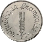 1 Centime Épi, piédfort en acier obverse image