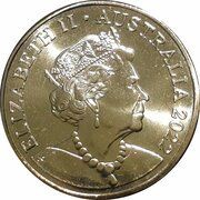 1 Dollar - Elizabeth II 6th Portrait - Australian Dinosaurs; Kunbarrasaurus obverse image