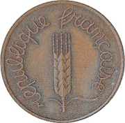2 centimes Epi Epreuve en bronze, grand module obverse image