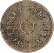 5 centimes Epi Essai de frappe en cupro-aluminium, France, 1959 reverse image