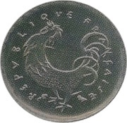 5 centimes Projet en acier inoxydable de Joly, 2è projet, petit module obverse image