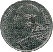 5 centimes Marianne Epreuve en acier obverse image