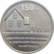 1 Dollar - Elizabeth II 6th Portrait - 150 Years of Free, Secular and Compulsory Education, Australia, 2022 reverse image