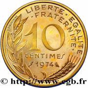 10 Centimes Piedfort, France, 1962-1982 reverse image
