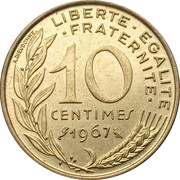 10 Centimes reverse image