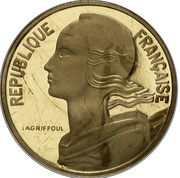 10 Centimes Marianne Piéfort Or obverse image