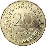 20 Centimes reverse image