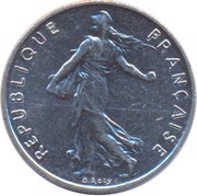 ½ Franc signature "O. Roty" obverse image