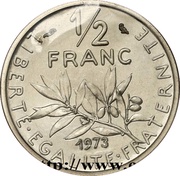 ½ franc Semeuse Piéfort nickel reverse image