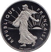 ½ Franc signature "D'AP. O.ROTY" obverse image