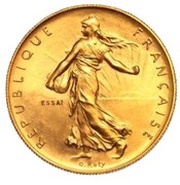 1 franc Semeuse essai en or obverse image