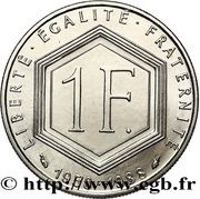 1 Franc Charles de Gaulle, France, 1988 reverse image