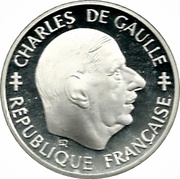 1 Franc Charles de Gaulle, France, 1988 obverse image