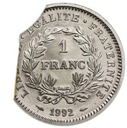 1 Franc French Republic reverse image