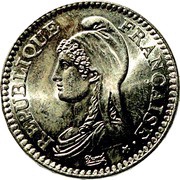 1 Franc French Republic obverse image