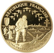 1 Franc Normandy Invasion obverse image
