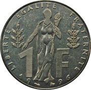 1 Franc Jacques Rueff reverse image