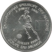 1 Franc Double Victory: World Cup 1998/Euro 2000, France, 2000 reverse image