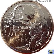 1 Dollar - Elizabeth II 6th Portrait - Year of the Tiger, Australia, 2022 reverse image