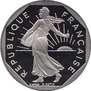 2 Francs Signature: D'Après O. Roty obverse image