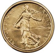 5 Francs Gold Piedfort obverse image