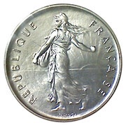 5 Francs Semeuse Piéfort Nickel obverse image
