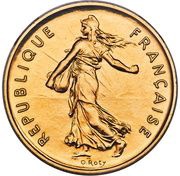 5 Francs Sower; Gold Piedfort obverse image