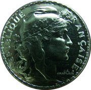 5 Francs "La Marianne" by Chaplain, France, 2000 reverse image