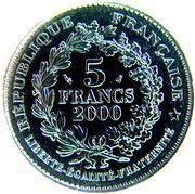 5 Francs "La Marianne" by Lagriffoul obverse image