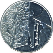 5 Francs Yves Saint Laurent, France, 2000 reverse image
