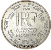 6,55957 Francs Europa obverse image