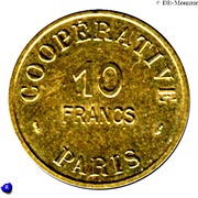 10 Francs Paris Emergency Coinage, France, 1945-1960 reverse image