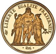 10 Francs Piedfort, France, 1971-1973 reverse image