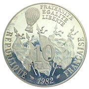 10 Francs Leon Gambetta; Silver Piedfort Issue obverse image