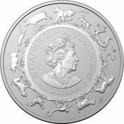1 Dollar - Elizabeth II 6th portrait - Year of the Tiger; Silver Bullion Coin obverse image