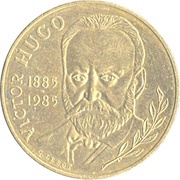 10 Francs Victor Hugo, France, 1985 reverse image