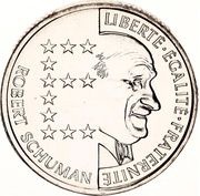 10 Francs Robert Schuman; Silver issue, France, 1986 reverse image