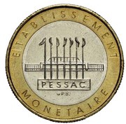 Essai de frappe de 10 francs, bimétallique type 2 obverse image