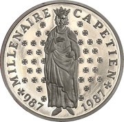 10 Francs Hugues Capet, France, 1987 reverse image