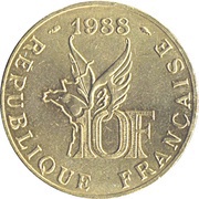 10 Francs Roland Garros obverse image