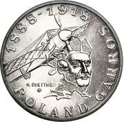 10 Francs Roland Garros, France, 1988 reverse image