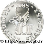 10 Francs Roland Garros obverse image