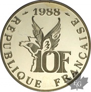10 Francs Roland Garros obverse image