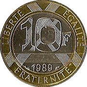 10 Francs Montesquieu reverse image