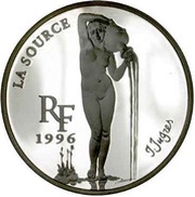 10 Francs / 1½ Euros La Source by Ingres obverse image