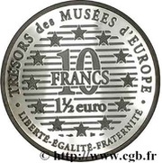 10 Francs / 1½ Euros La Source by Ingres, France, 1996 reverse image