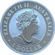 1 Dollar - Elizabeth II 6th Portrait - Emu - Silver Bullion Coin obverse image